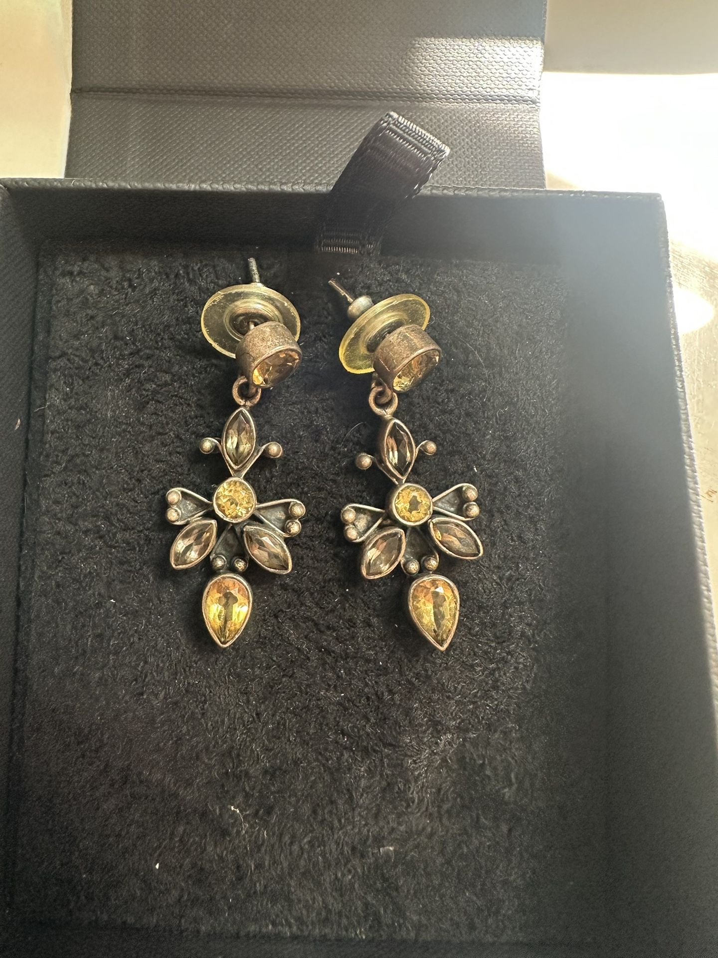 Citrine Silver Earrings