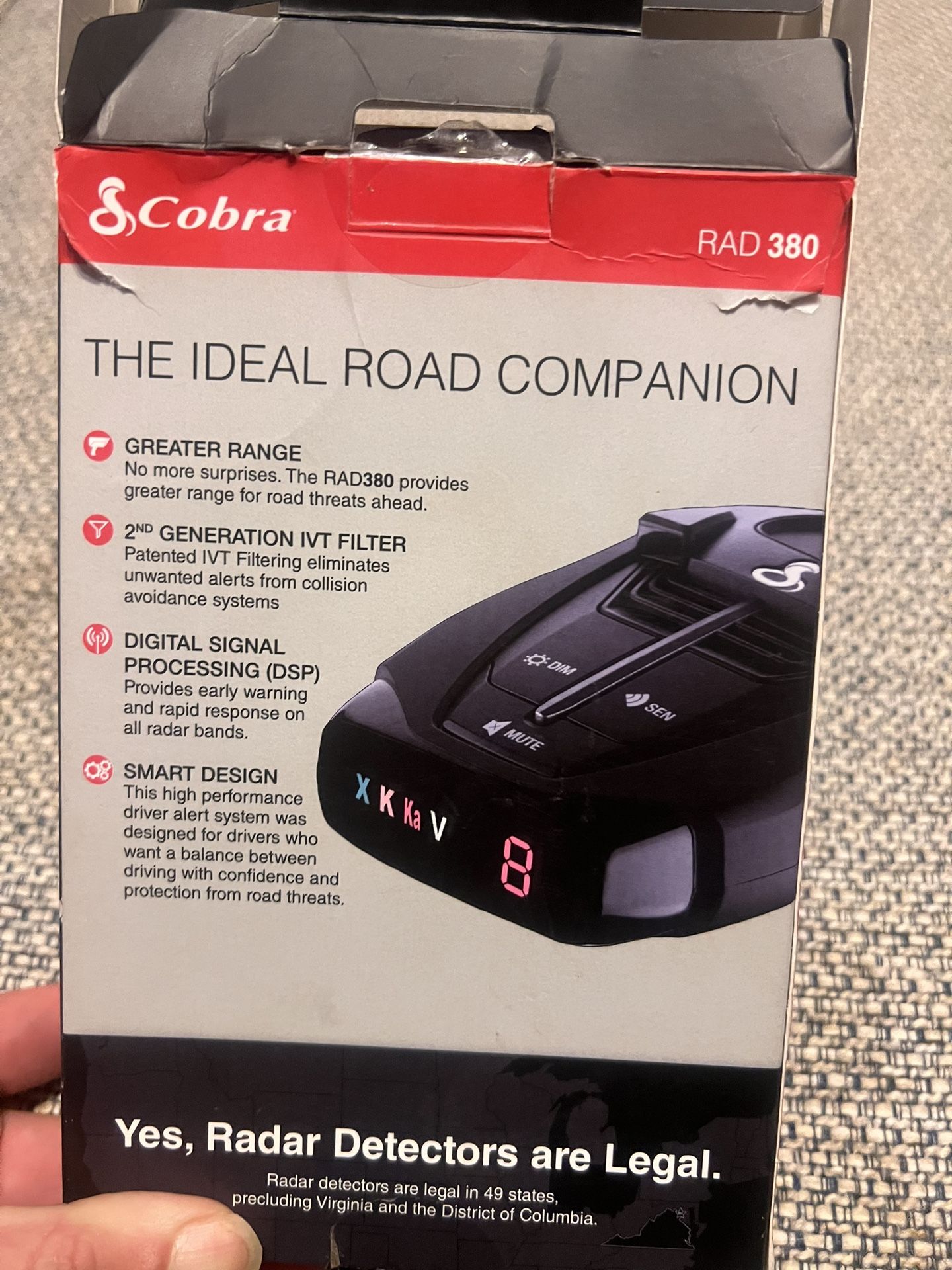 Cobra Rad 380 Dash Radar Laser Detector 2020 