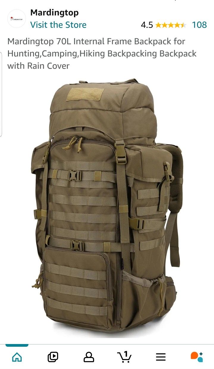 Mardingtop 70L Tacrical Backpack