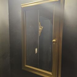 Gold Bathroom Mirror And Cabinet 
