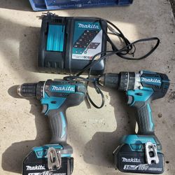 ✅ MAKITA Power+2 New Batteries + Charger Dock