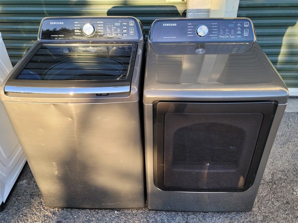 Samsung Top Loading Washer And Gas Dryer Set