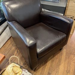IKEA Jappling Vegan-leather Club Chair In Nearly New Condition 