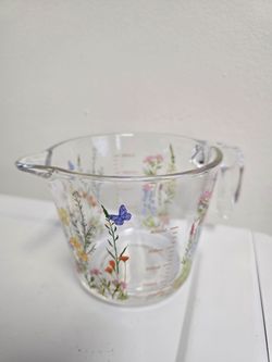 New Dolly Parton Glass Floral 2 Cup Measuring Cup