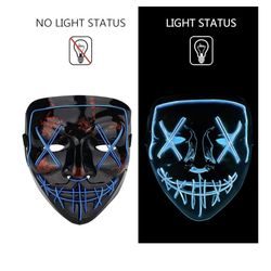2  Pop-Trend Halloween Mask LED Light Up Masks. 