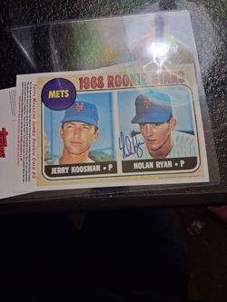 Nolan Ryan is auto on jumbo card