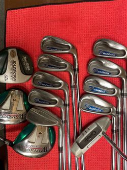 Complete golf club for man right hand (Tour Edge iron set (golf pride new grip) with putter and Nike golf bag