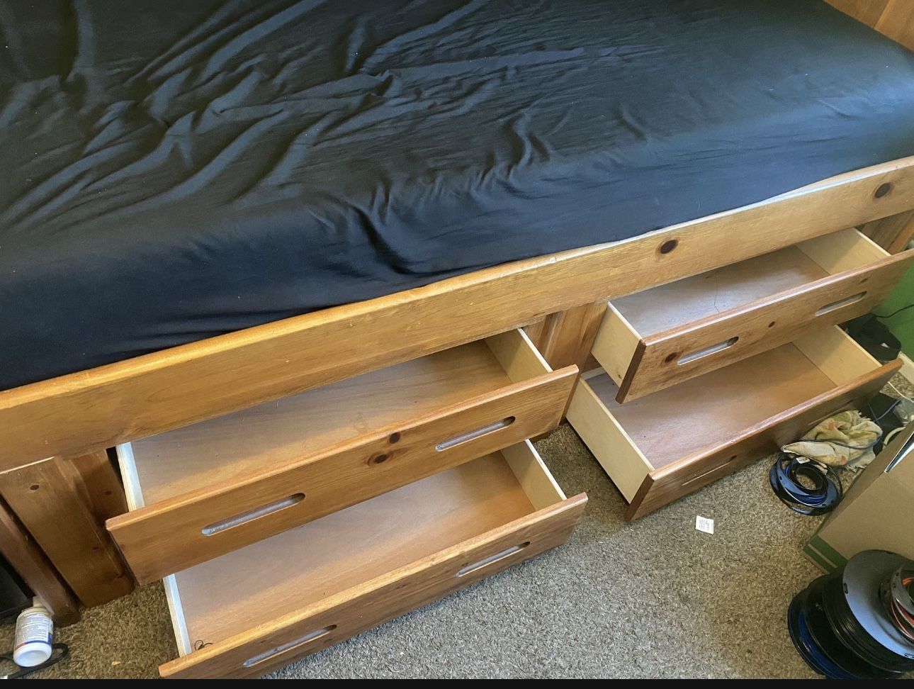 Twin Bed Frame Bookshelf And Storage
