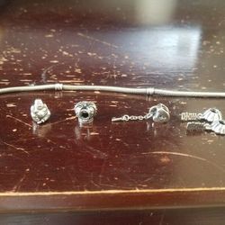 Original pandora bracelet with charms
