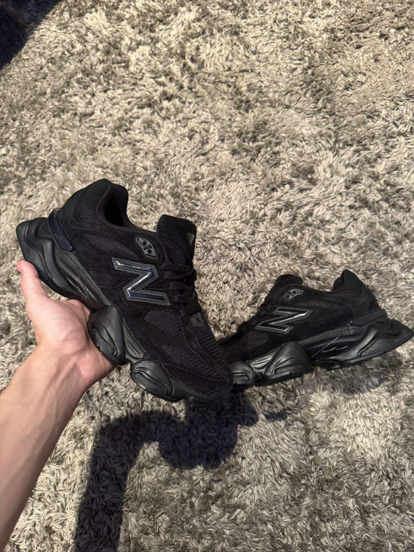 New Balance 9060 Triple Black Black Cat