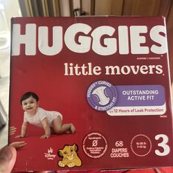Huggies Little Movers Size 3 .  68 Count 