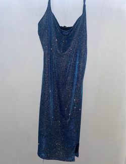 Blue sparkly mini dress