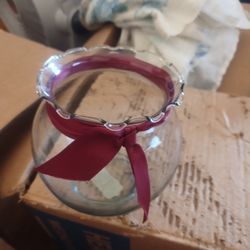 Ripple Clear Glass Vase $5 Bucks 