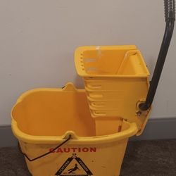 Yellow Mop Bucket e-Press Wringer Wheels 