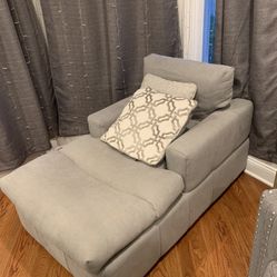 Grey Lounge Couch Chaise