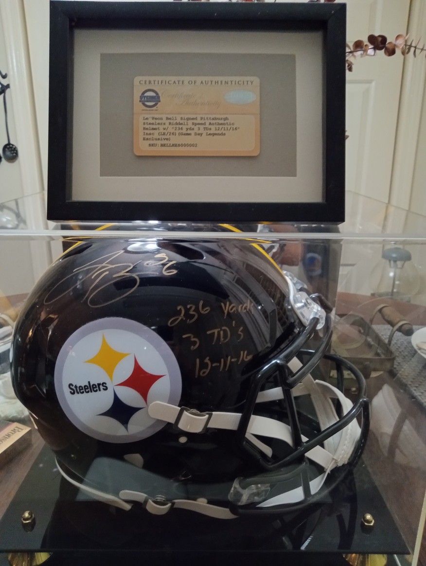 Levonne Bell Signed Inscribed Game Record In Display Case With Certificate Of Authenticity