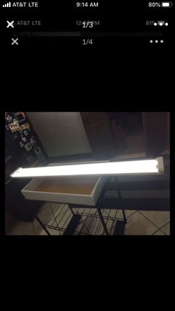 Black rollaround cart ,shop light, LED light