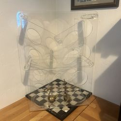 Lucite Acrylic Vintage Wine Racks OBO