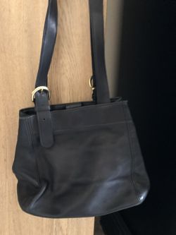Plain black Coach handbag