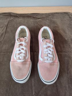 Vans Old Skool Sk8 Low Top US Kids Size 2.5 Skate Shoes Pink White