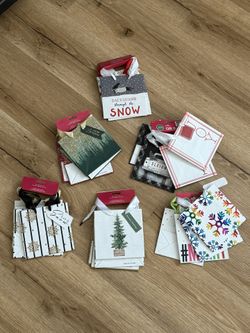 4 pieces- small Christmas gift bags