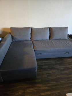 Ikea FRIHETEN Sleeper sectional,3 seat w/storage, Skiftebo dark gray