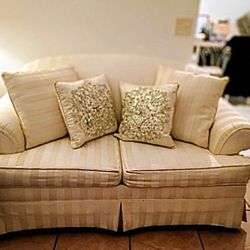 loveseat pillows and grey sofa cover