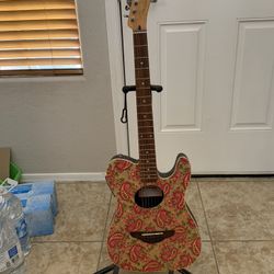 Fender Telecoustic Limited Edition pink paisley 