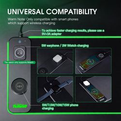 3-in-1 Wireless Charging Mouse Pad RGB, Phone + Watch