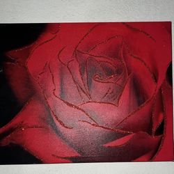 Rose Canvas Wall Decor Art
