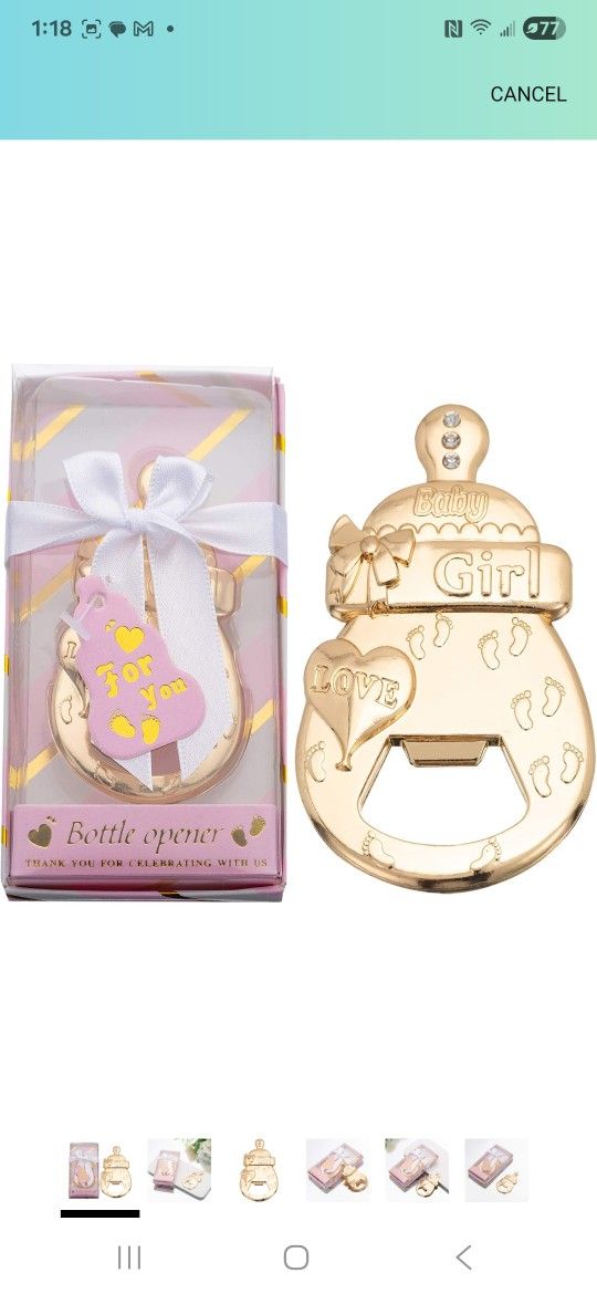 24 Girl Metal Bottle Opener For Favors Or Prizes For Babyshower