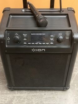 ION Block Rocker Max Portable Bluetooth Speaker with Microphone