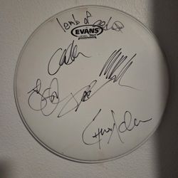 Lamb of God Autographed Drum Head