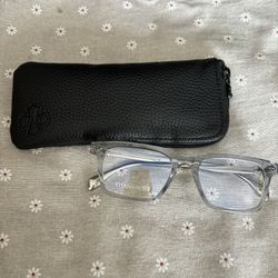  Hard Transparent Silver Cross Sunglasses 