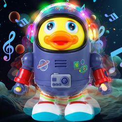 Musical Space Baby Duck Toy Dancing Robot Lights Sound Interactive Gift for Kids