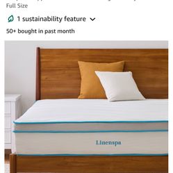 12” Linenspa Full Mattress NEW IN BOX 