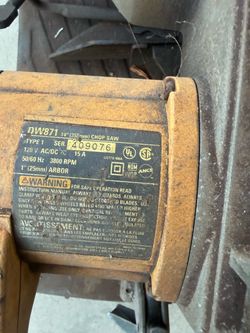 DeWalt DW871 14-Inch Chop Saw- $100