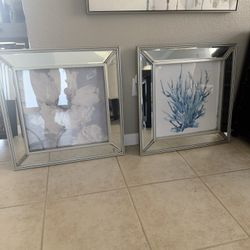 Modern Mirrored Wall Art – Set of 2 (28” x 28”) 