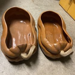 2 Cool Ceramic Squash Pot 10 Inch Long 6 inch Wide And 4 inch High 