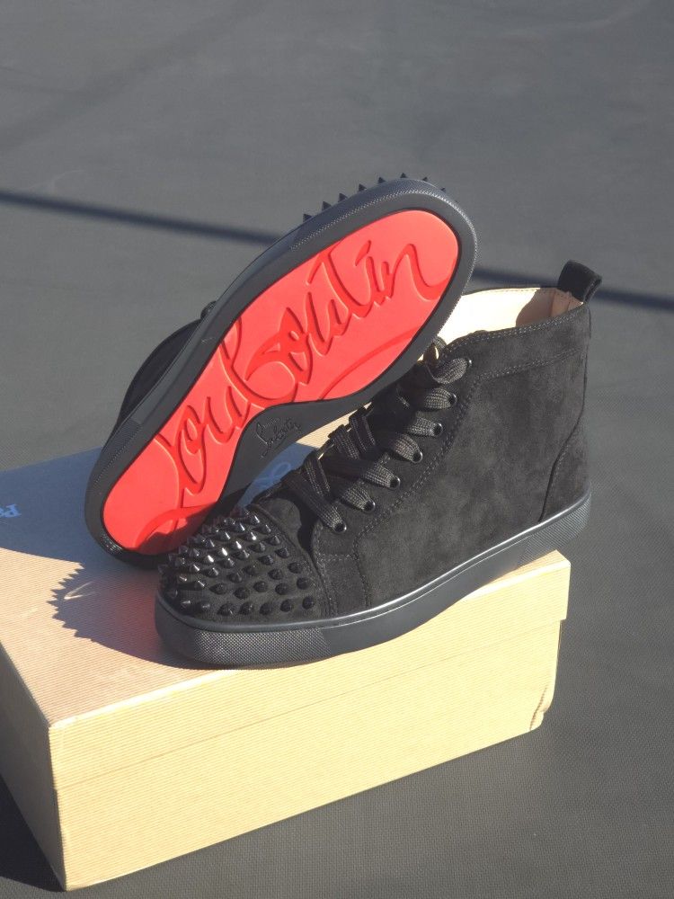 Christian Louboutin Black Ankle Boots Spikes Size 9