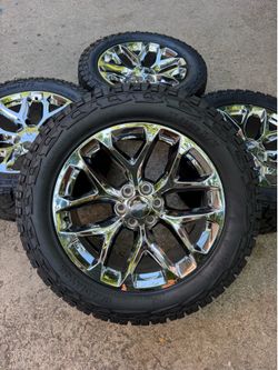 Rines 22” on 35s snowflakes chrome llantas nuevecitas $2200