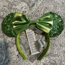 BNWT Minnie Green Sequin Ears 