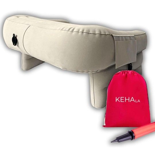 Almohada de lectura inflable - Cojín de regazo de ganchillo para juegos y apoyo