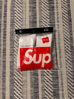 White supreme socks