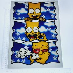 Iron On Heat Transfer  Good For T-shirts Sweaters Jackets T Shirt Design Size Is About 12x10 Bart Simpson #328