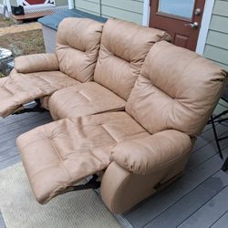 Leather Recliner Sofa