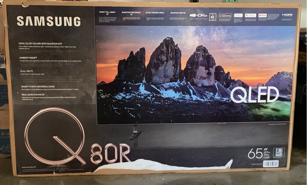 TV Samsung 65", Q80R, HDR, 240 Hz, Dynamic Cristal Color, Bixby, Excellent