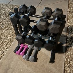 Dumbells And Rack 
