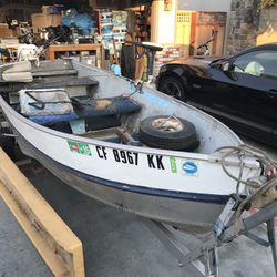 12 Foot Aluminum Boat WTH Trailer Tags