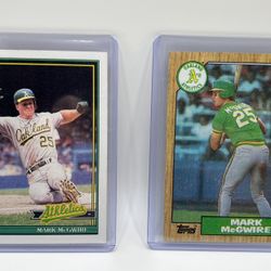 1987 Topps / 1988 Error Card Mark McGwire And 33 Card Lot